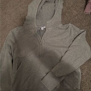 JoyLab Women’s Crop Gray Zip-Up Sweater